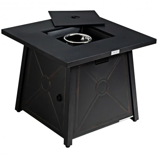 30� Square Propane Gas Fire Table with Waterproof Cover