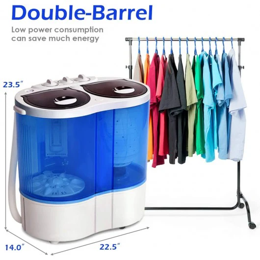 Portable Compact Twin Tub Mini Washing Machine