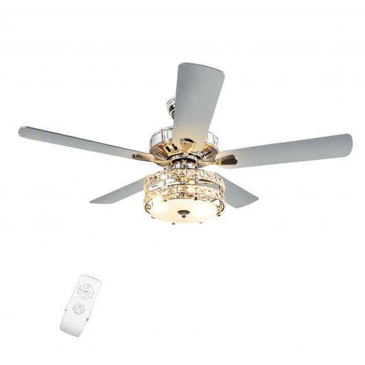 52 Classical Crystal Ceiling Fan Lamp