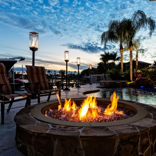 36 Inch Round Steel Fire Pit Ring Liner Wood Burning Insert