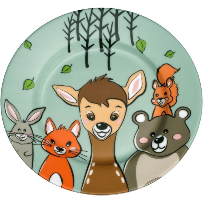 Kids Plate Forest Friends
