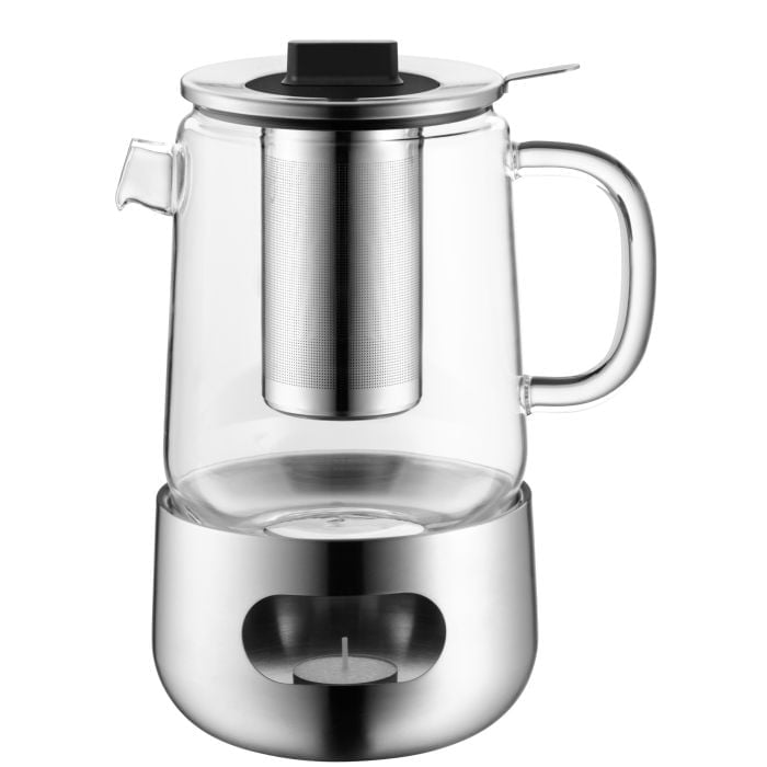 Tea pot with strainer & rechaud SensiTea