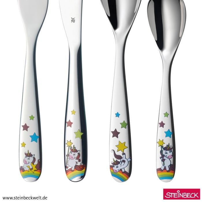 Kids cutlery set Unicorn, 4-piece
