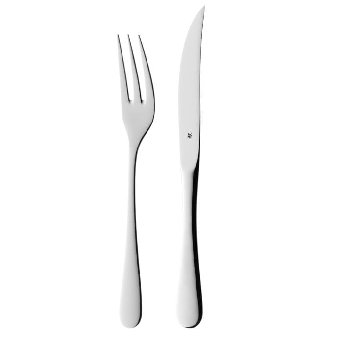 Steak knife and fork set, 12-piece