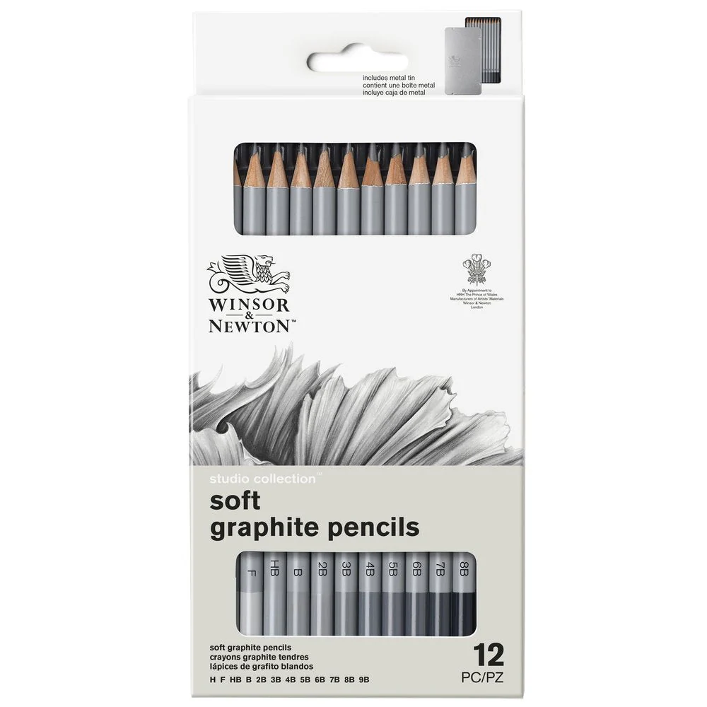 Studio Collection Graphite Pencil Soft x12 Tin Set