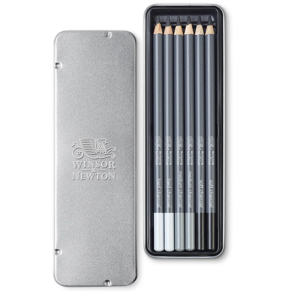 Studio Collection Charcoal Pencil x6 Assorted