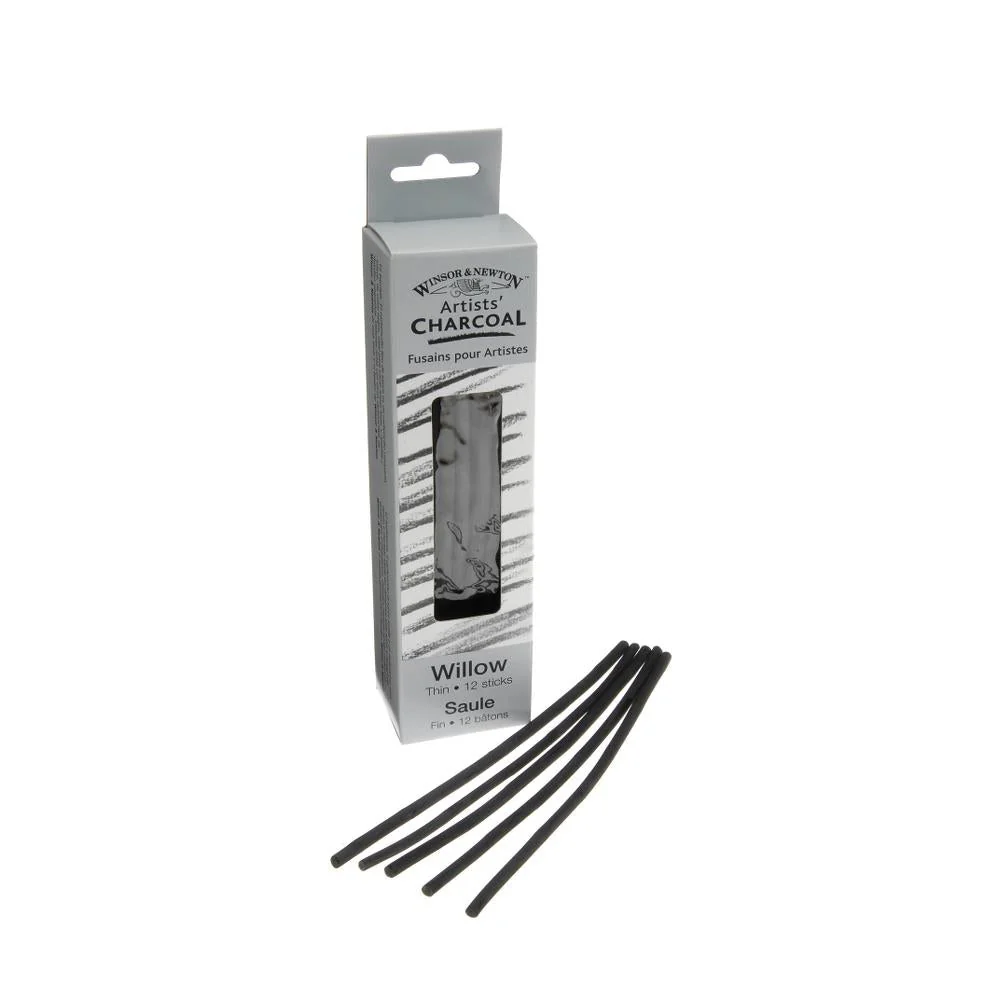 Artists' Willow Charcoal - Thin 12 Sticks
