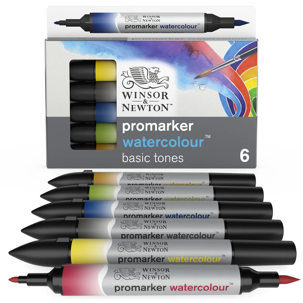 Promarker Watercolour 6 Basic Tones