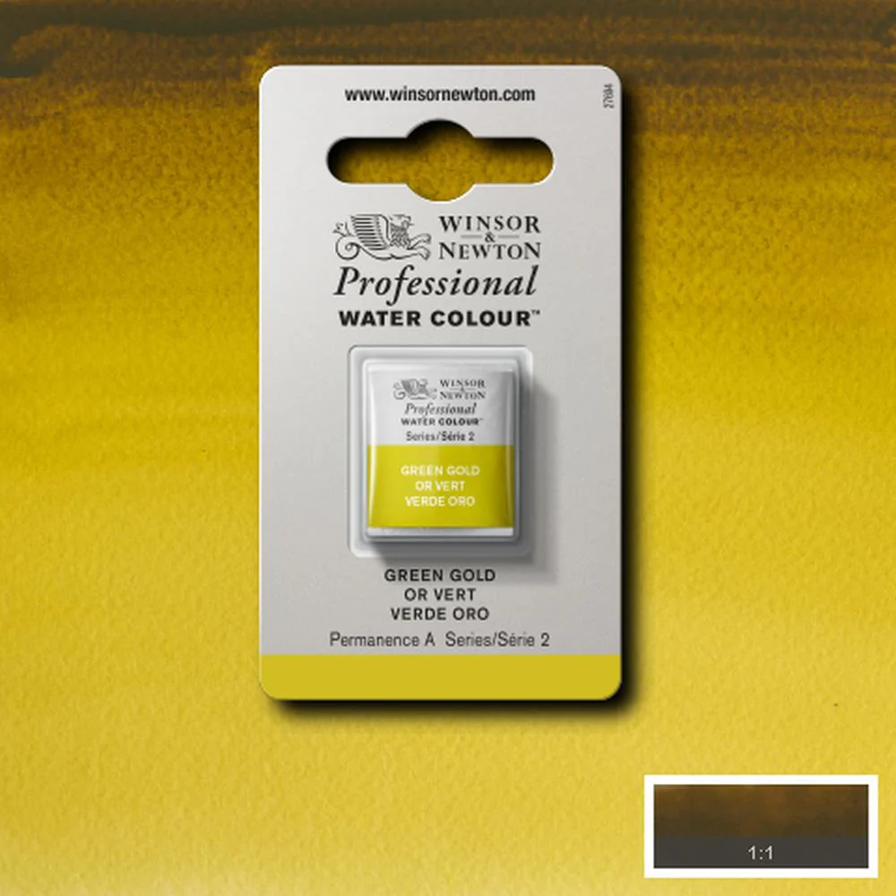 Professional Watercolour - Green Gold