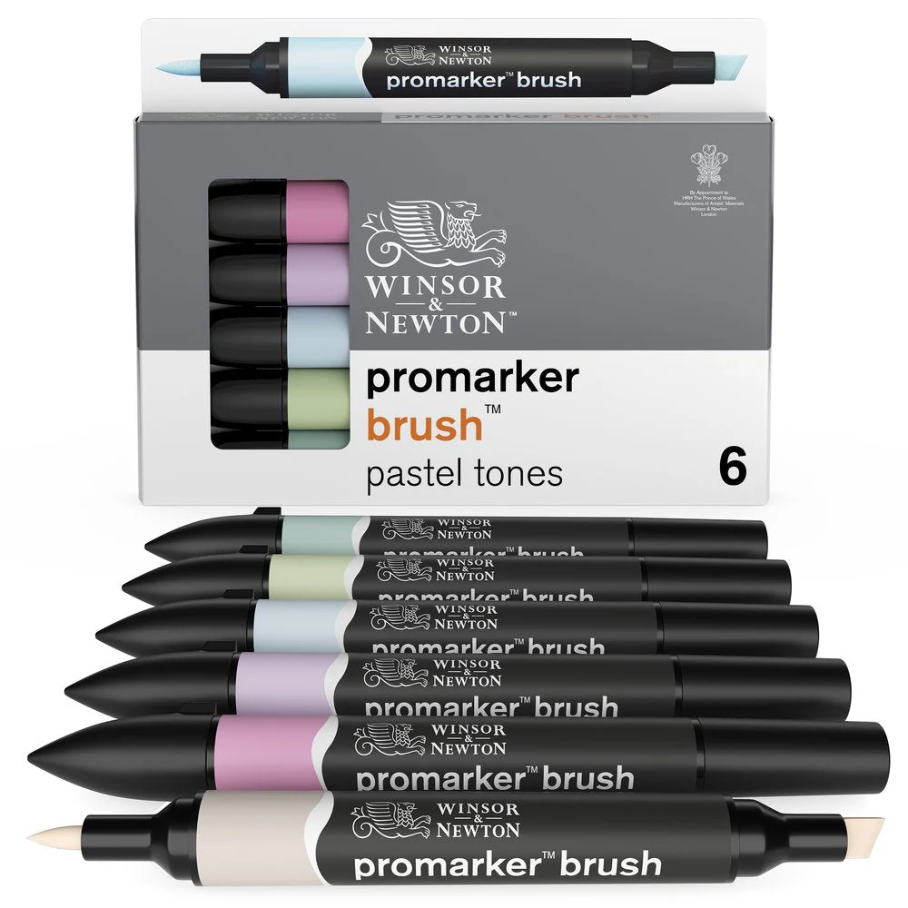 Promarker Brush 6 Pastel Tones