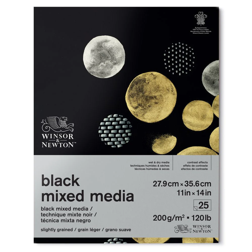 Black Mixed Media Paper - 200gsm/120lb