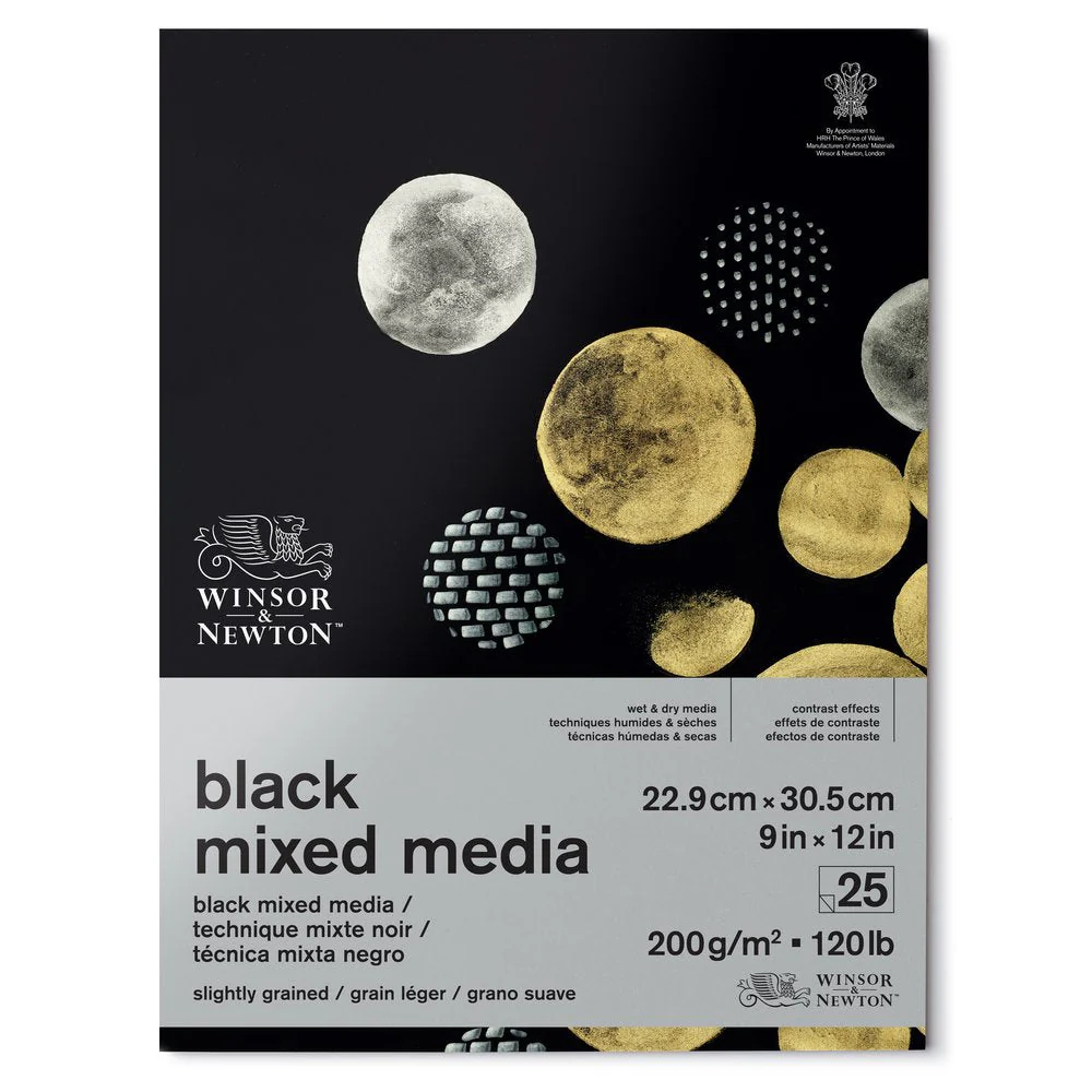 Black Mixed Media Paper - 200gsm/120lb