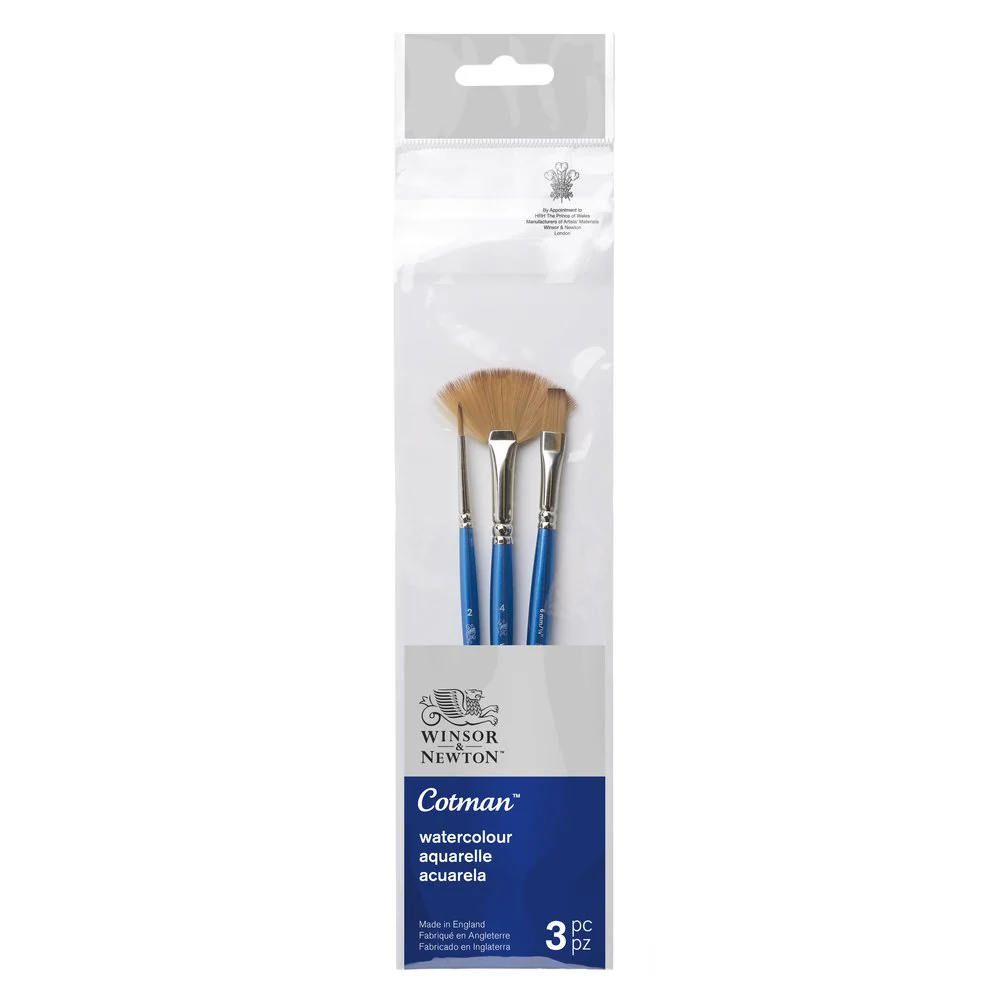 Cotman Brush Short Handle Pack of 3 - Set 3