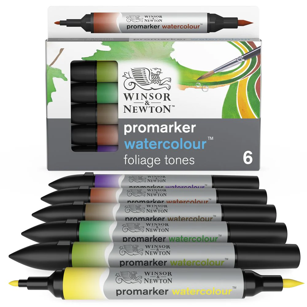 Promarker Watercolour 6 Foliage Tones