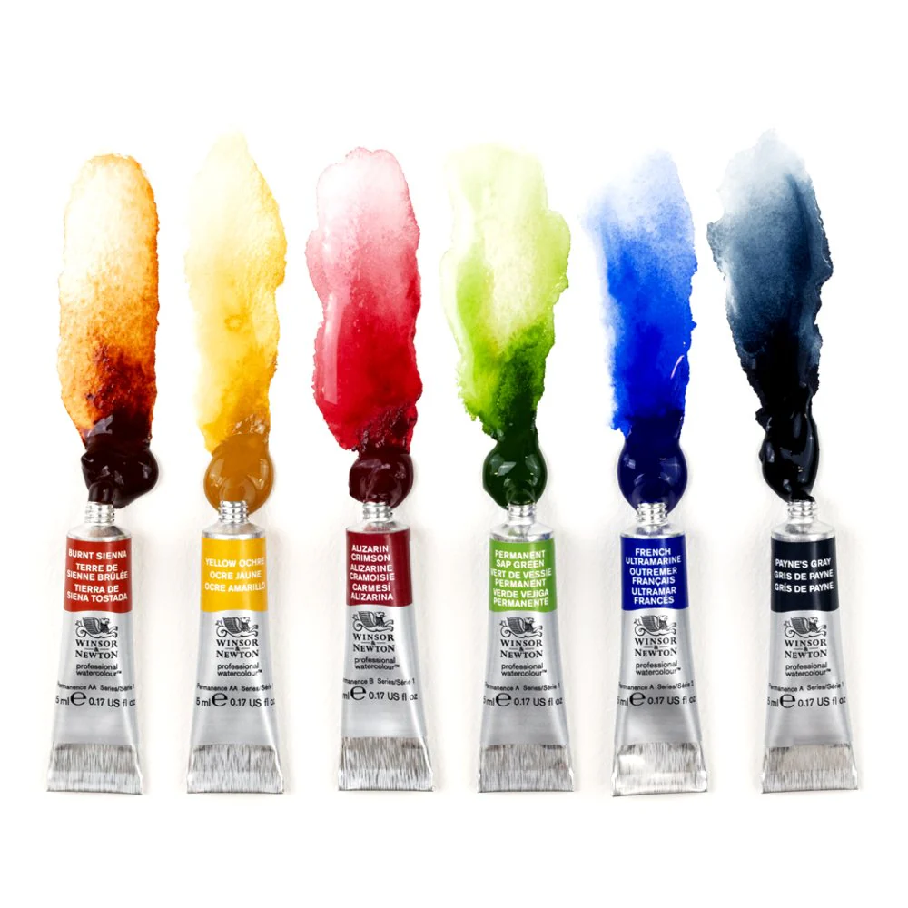 Professional Watercolour Essential Set 6x5ml Tubes
