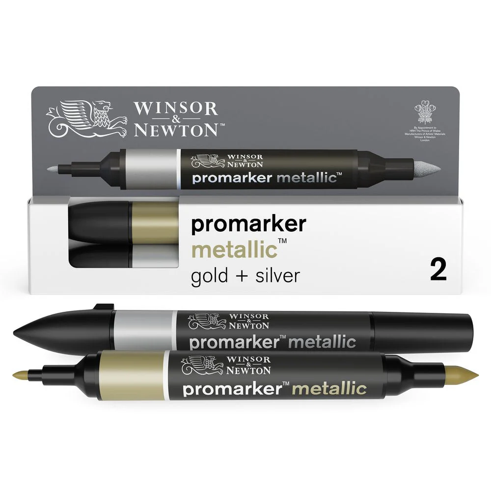 Promarker Metallic 2 Gold & Silver