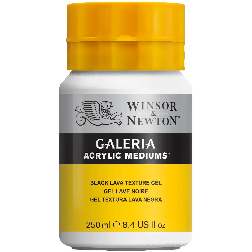 Galeria Acrylic - Black Lava Texture Gel