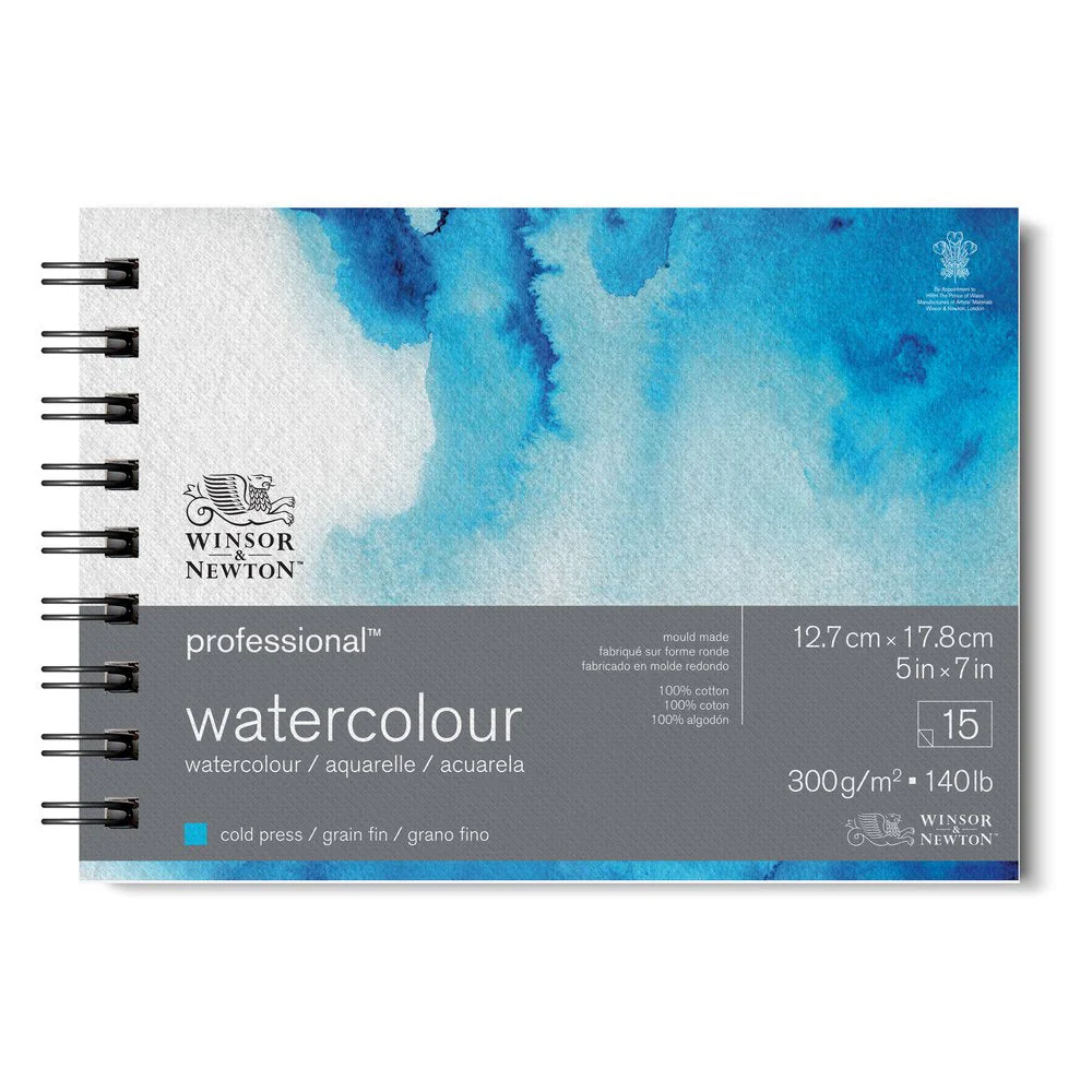 Professional Watercolour Paper - Spiral-Bound - 300gsm/140lb