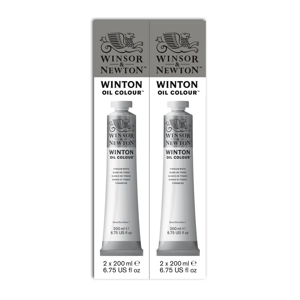 Winton Oil Colour Titanium White 200ml Twin Pack