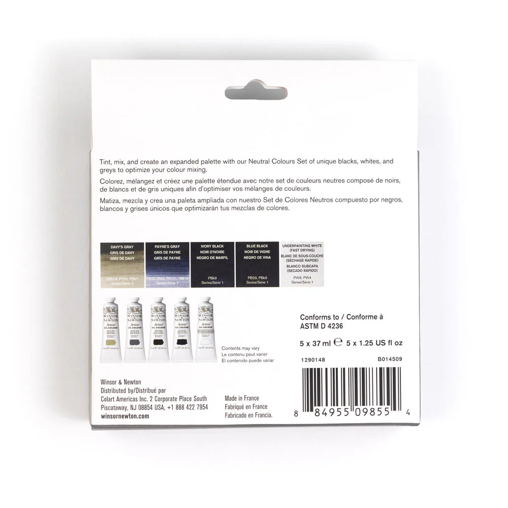 Artists' Oil Colour Neutral Set 5x37ml Tubes