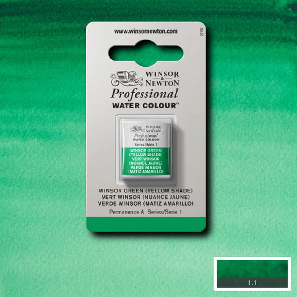 Professional Watercolour - Winsor Green (Yellow shade)
