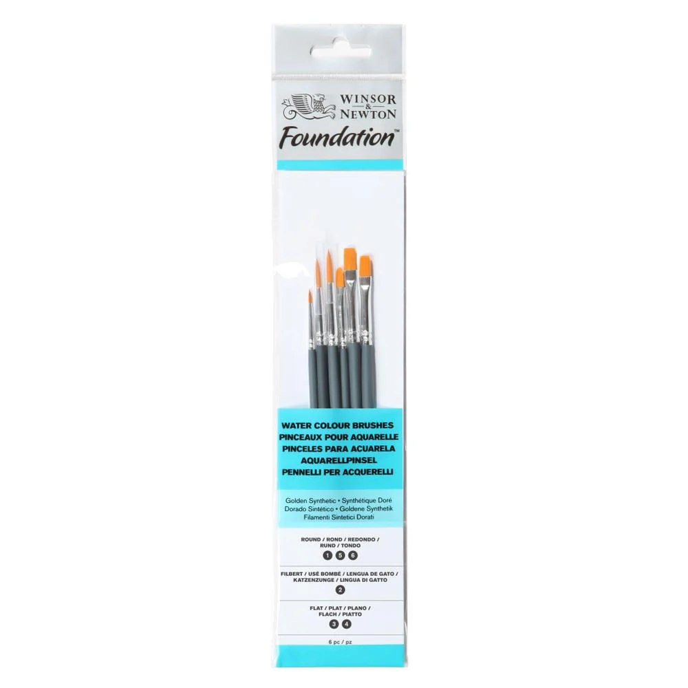 Foundation Watercolour Brush - Short Handle - 6 (1)