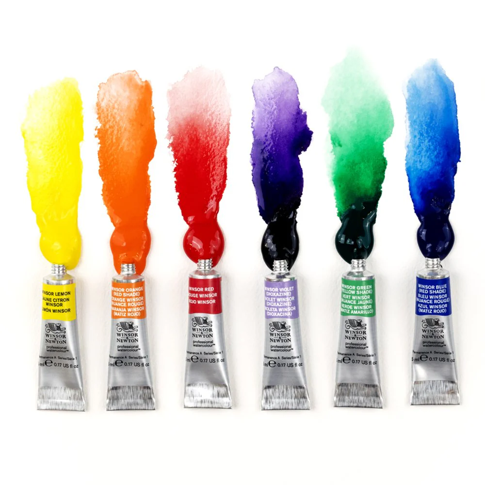 Professional Watercolour Winsor 6 x 5ml Tube Set