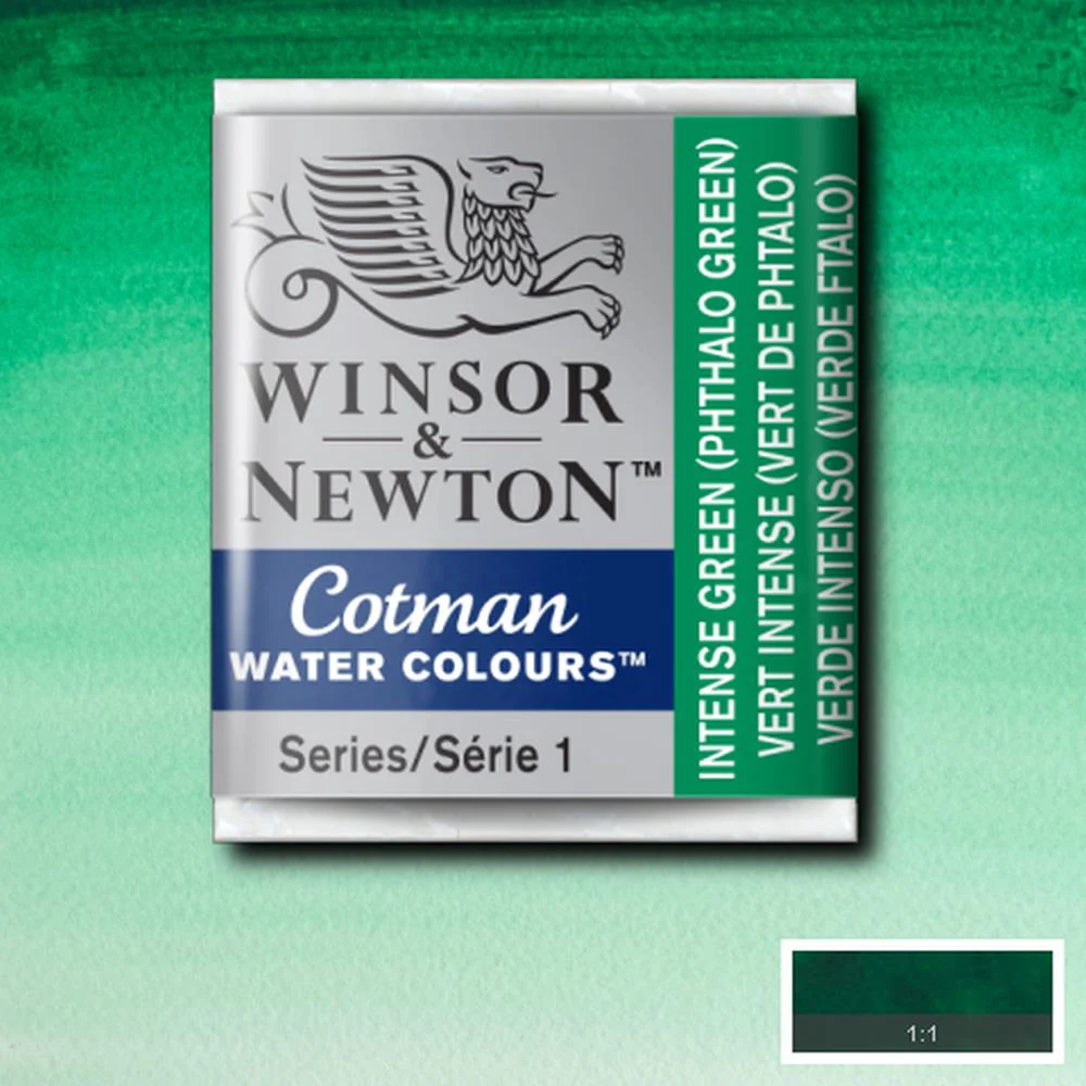 Cotman Watercolour - Intense Green (Phthalo Green)
