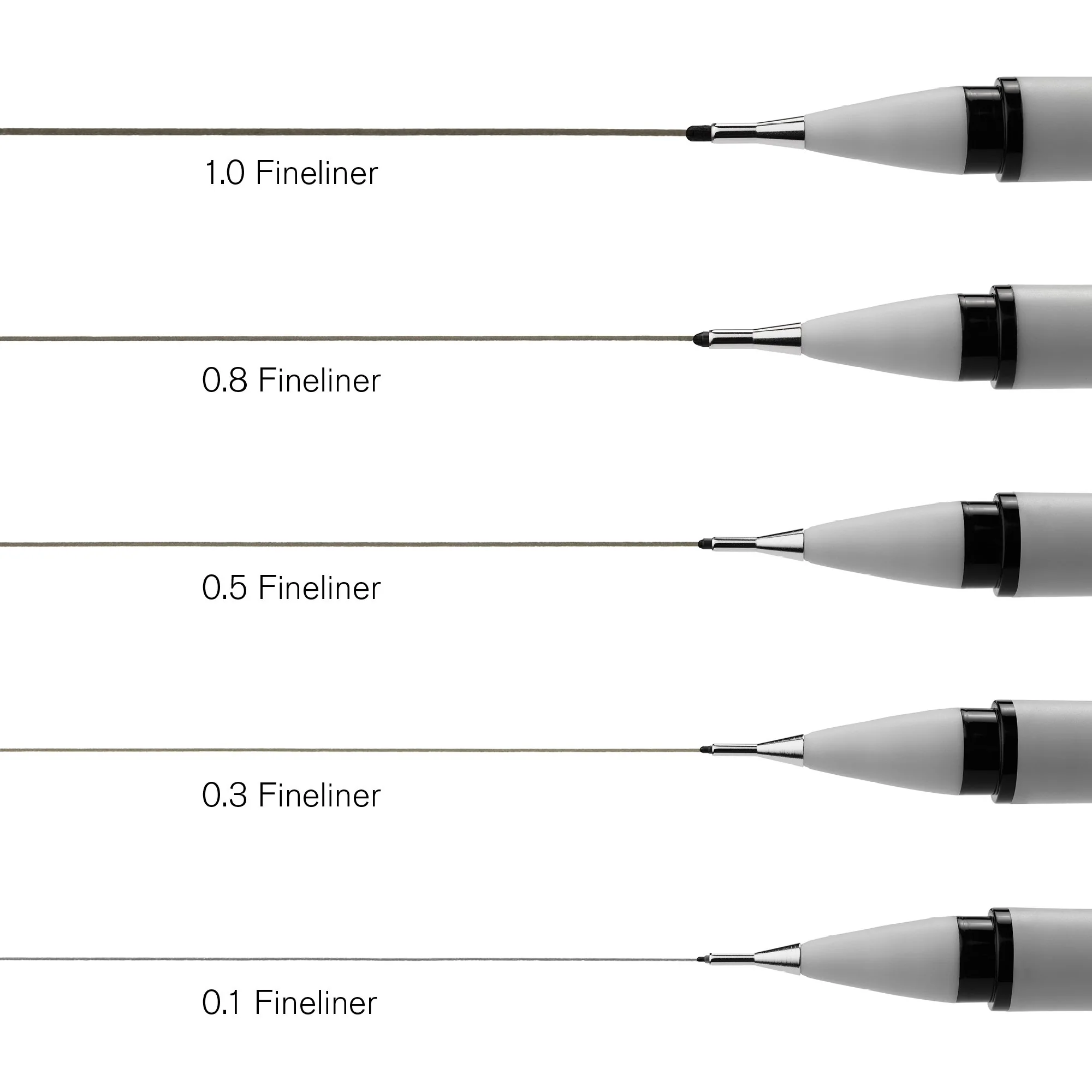 Black Fineliner Set 0.8x5