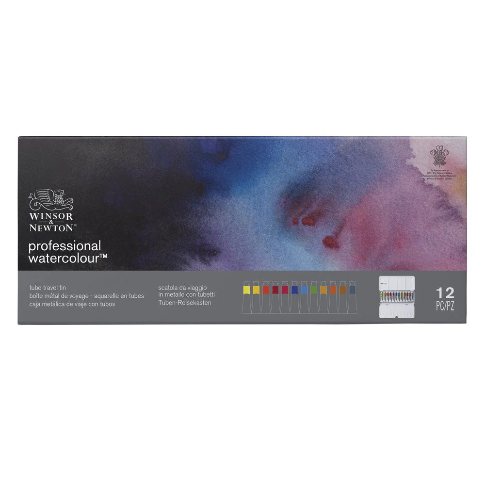 Professional Watercolour Tube Travel Tin - 12 Tubes