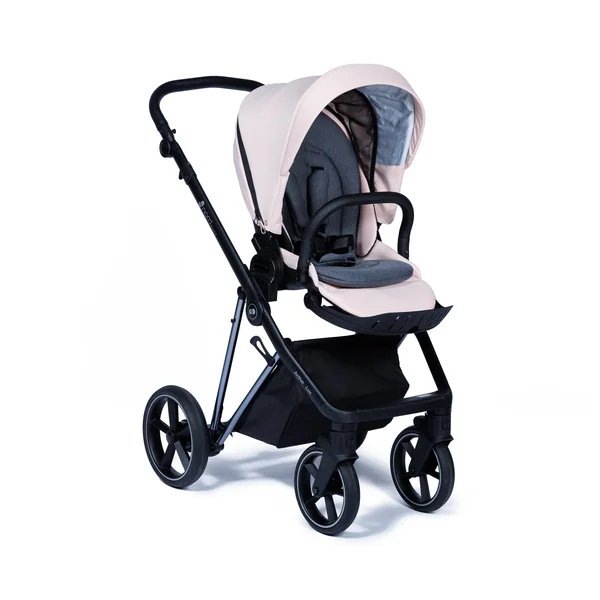 Nordbaby Active Lux stroller set peony beige, chrome frame