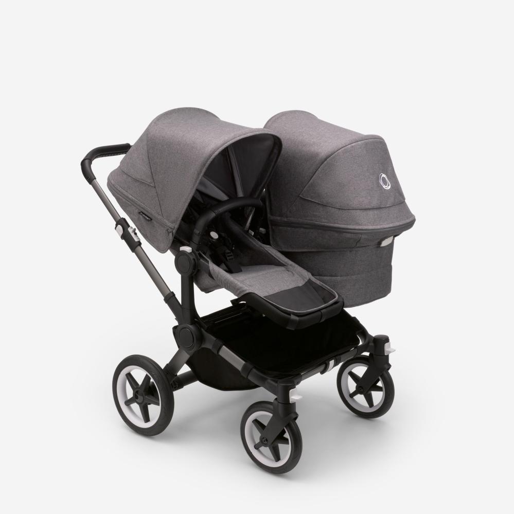 Bugaboo Donkey 5 Duo 2-in-1 Stroller Set Graphite/Mixed Gray, Mixed Gray