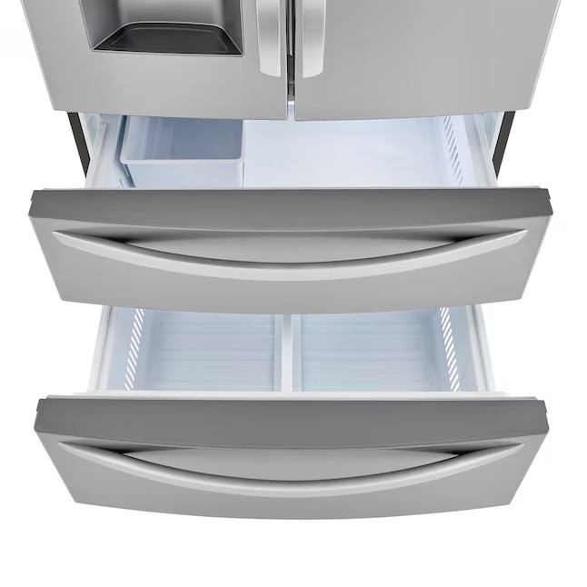 LG Craft Ice Smart WiFi Enabled 27.8-cu ft 4-Door Smart French Door Refrigerator with Dual Ice Maker (Fingerprint Resistant) ENERGY STAR