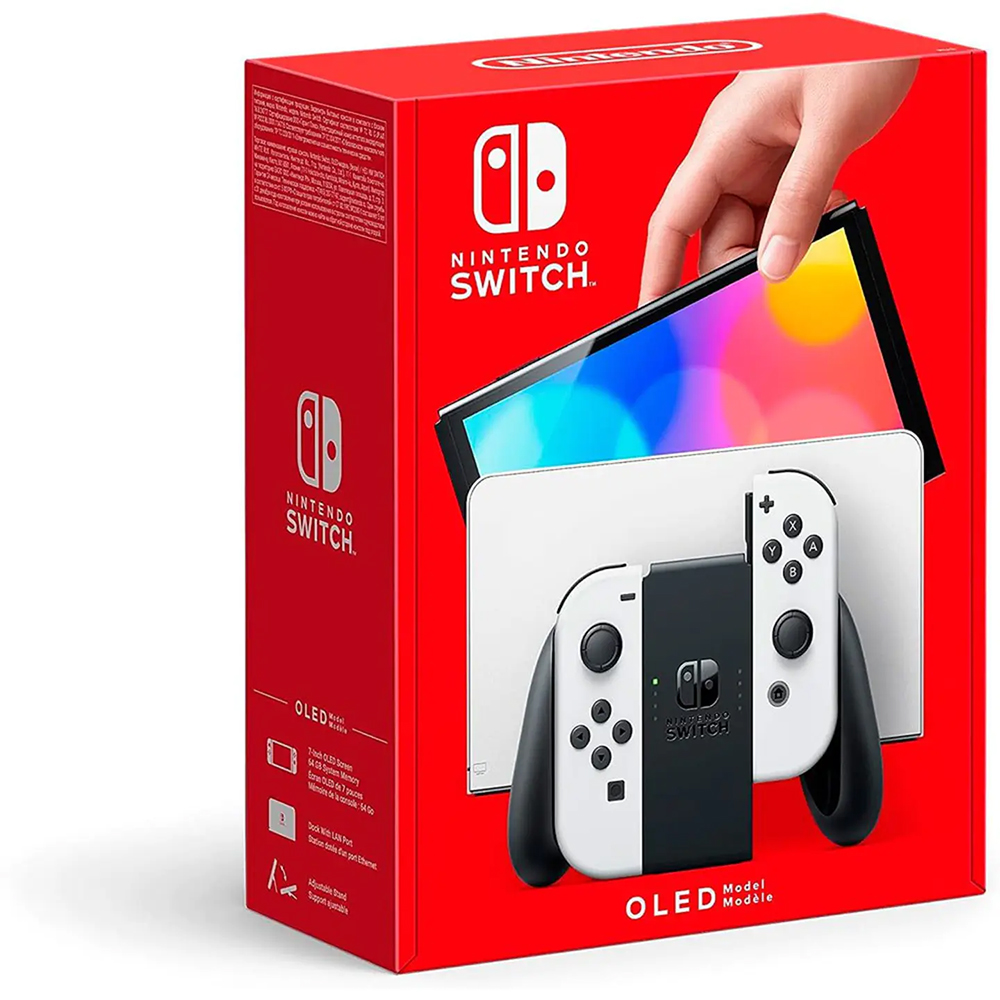 Nintendo - Geek Squad Certified Switch – OLED Model w/ White Joy-Con - White