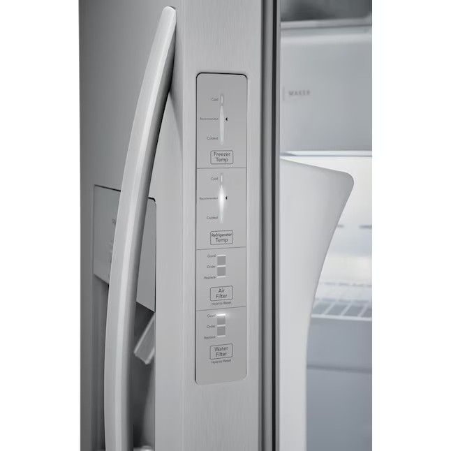 Frigidaire 25.6-cu ft Side-by-Side Refrigerator with Ice Maker (Fingerprint Resistant Stainless Steel) ENERGY STAR