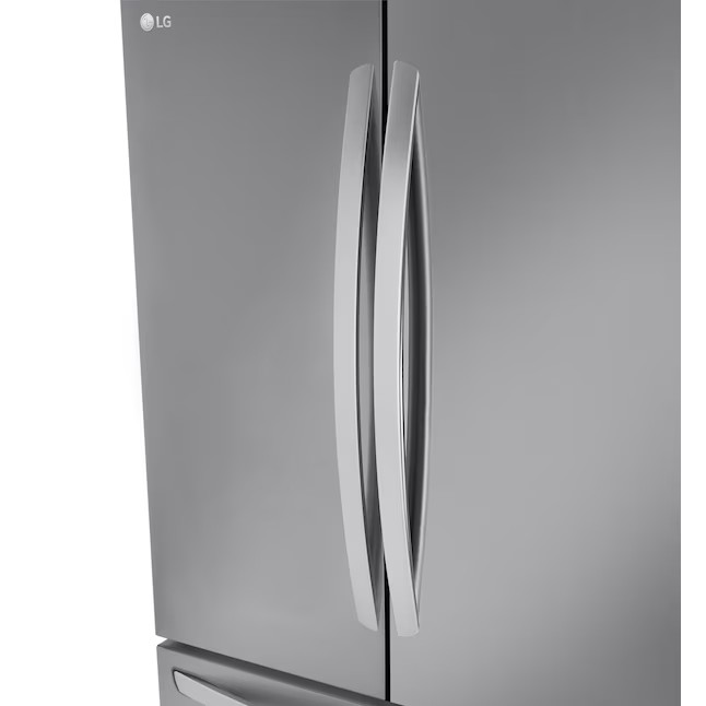 LG Counter-Depth MAX 26.5-cu ft Counter-depth Smart French Door Refrigerator with Ice Maker (Stainless Steel) ENERGY STAR