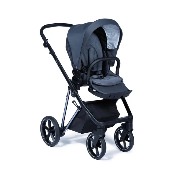 Nordbaby Active Lux stroller set slate gray, chrome frame
