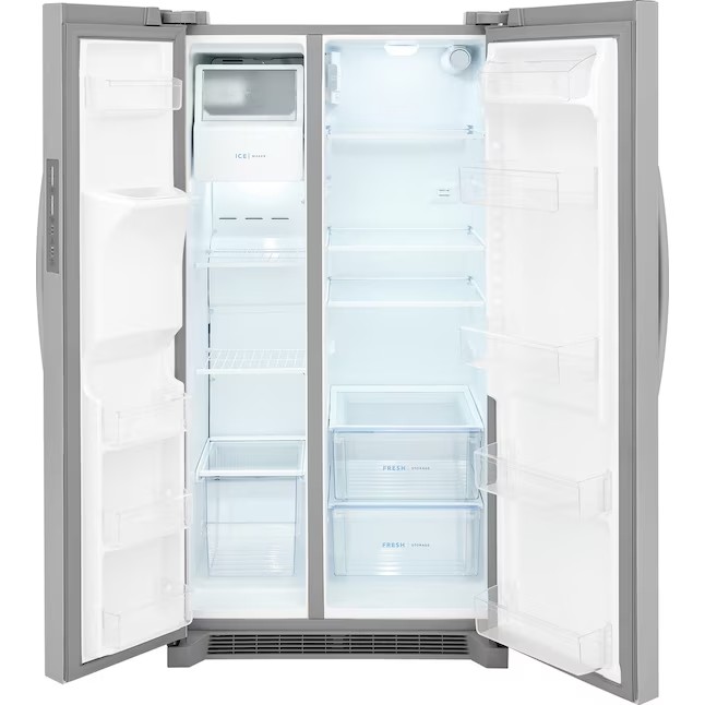 Frigidaire 25.6-cu ft Side-by-Side Refrigerator with Ice Maker (Fingerprint Resistant Stainless Steel) ENERGY STAR