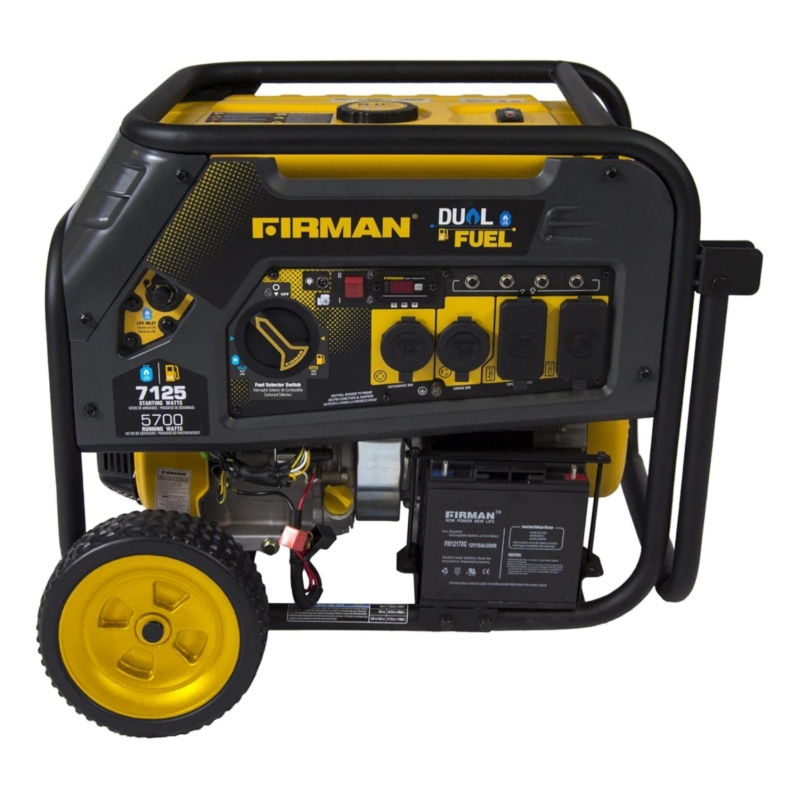 FIRMAN H08051 Dual Fuel Portable Generator, 10,000-Watts Power Generator with Electric Start, 12 Hours of Run Time, 439cc Engine, Versatile and Durable Generator