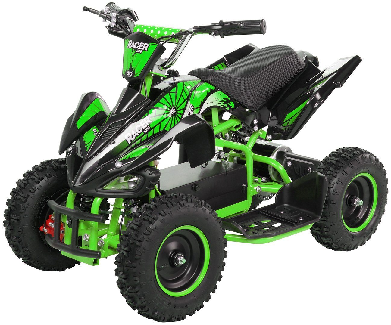 Actionbikes Motors Electric Children's Quad Mini Children's Electric Quad Racer 1000 W 36 V, load capacity 50 kg, (1 piece), up to 50 kg - disc brakes - Safety Touch System foot switch