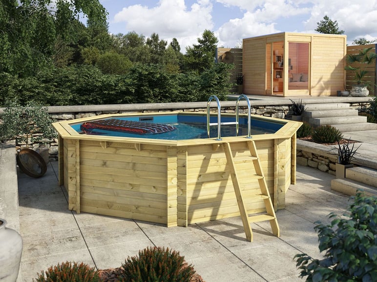 Karibu Karibu Holzpool »Classic«, wahlweise mit Sonnenterrasse