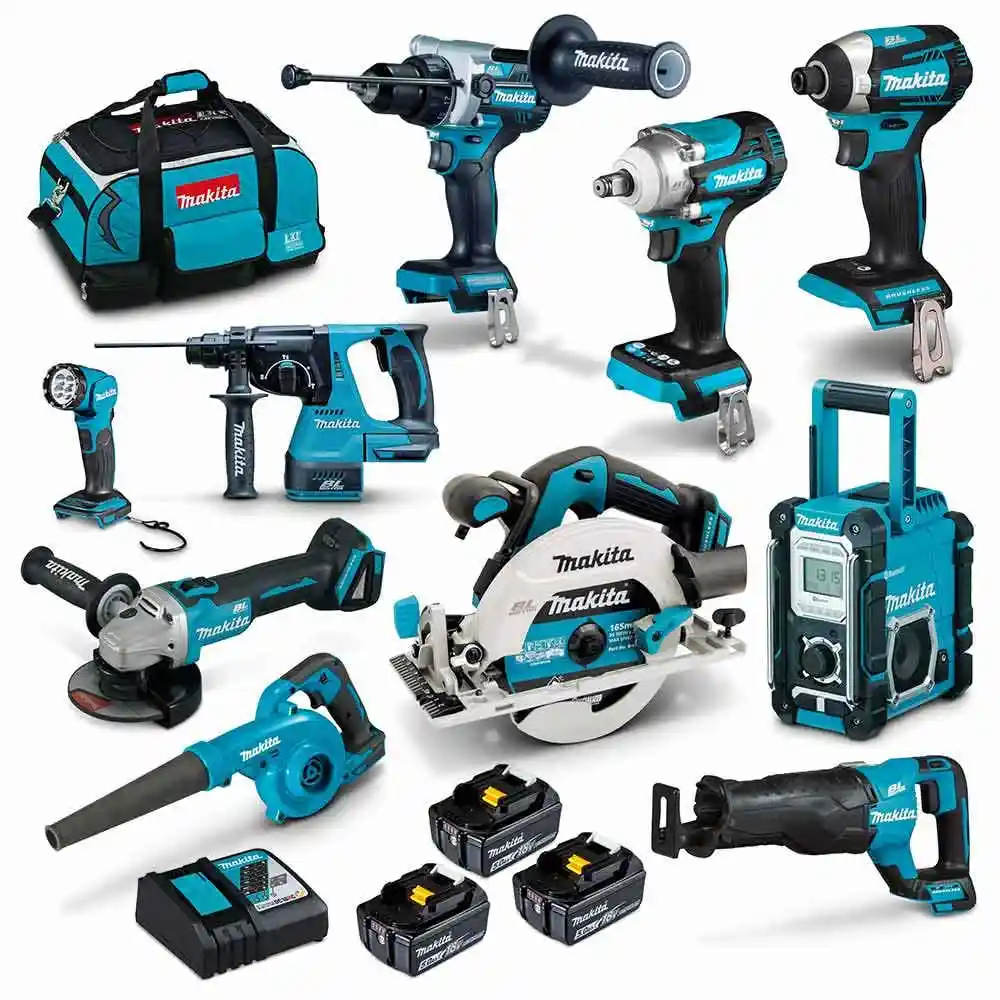 Makita 18V Brushless 10-Piece 3 X 5.0AH Combo Kit DLX1042TX1