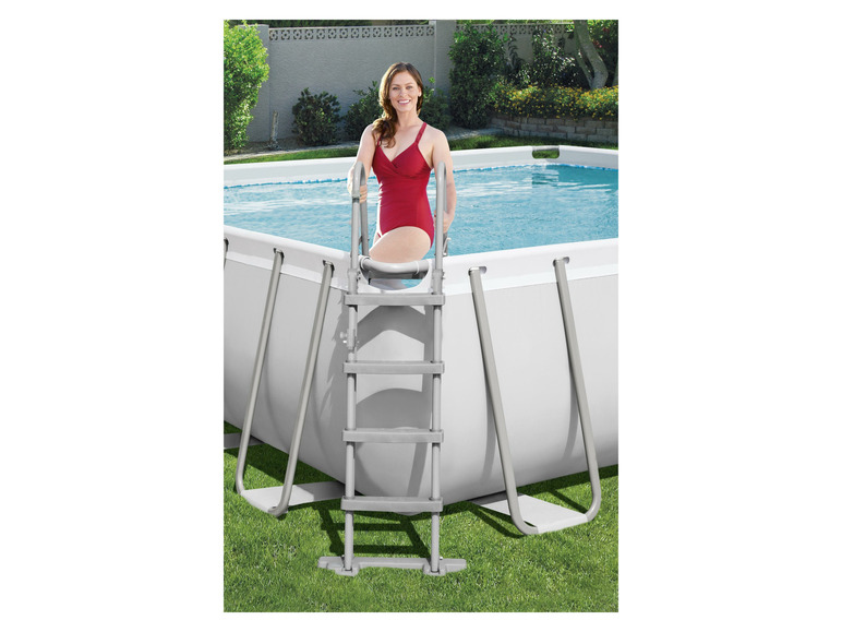 Bestway Power Steel™ Frame Pool-Set mit Filterpumpe, ca. L 412 x B 201 x L 122 cm