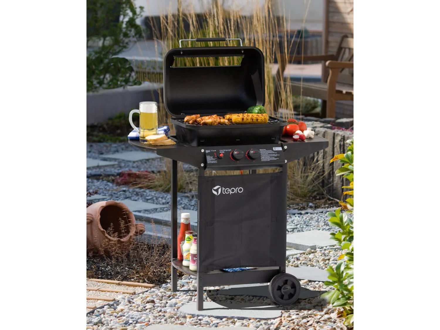 Lavasteingasgrill »Irvine«, 5,4 kW, mit Piezo-Zündung