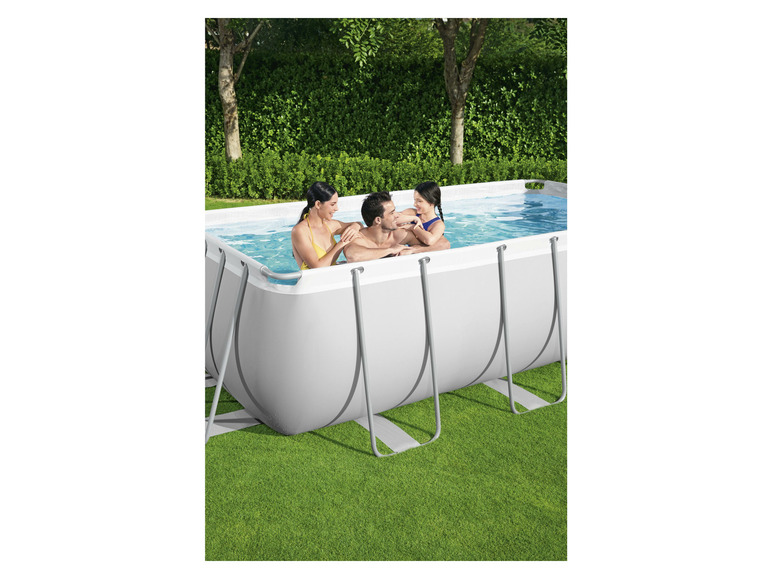 Bestway Power Steel™ Frame Pool-Set mit Filterpumpe, ca. L 412 x B 201 x L 122 cm