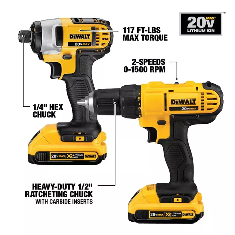 DEWALT 18V Li-Ion Cordless Combo Kit(28-TOOL)