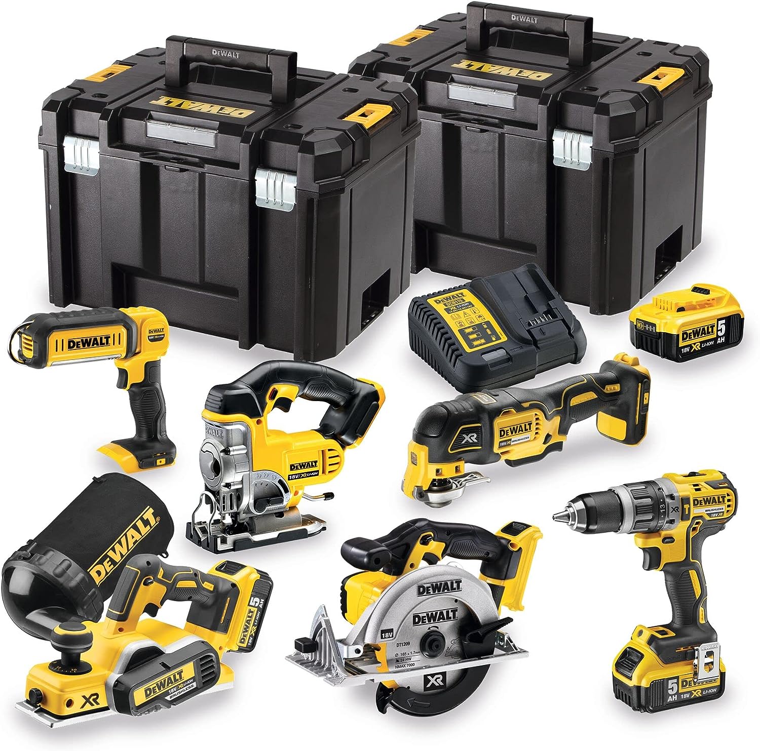 18V Cordless Power Tool Kit, Ideal for Wood Working, DCK665P3T-GB.