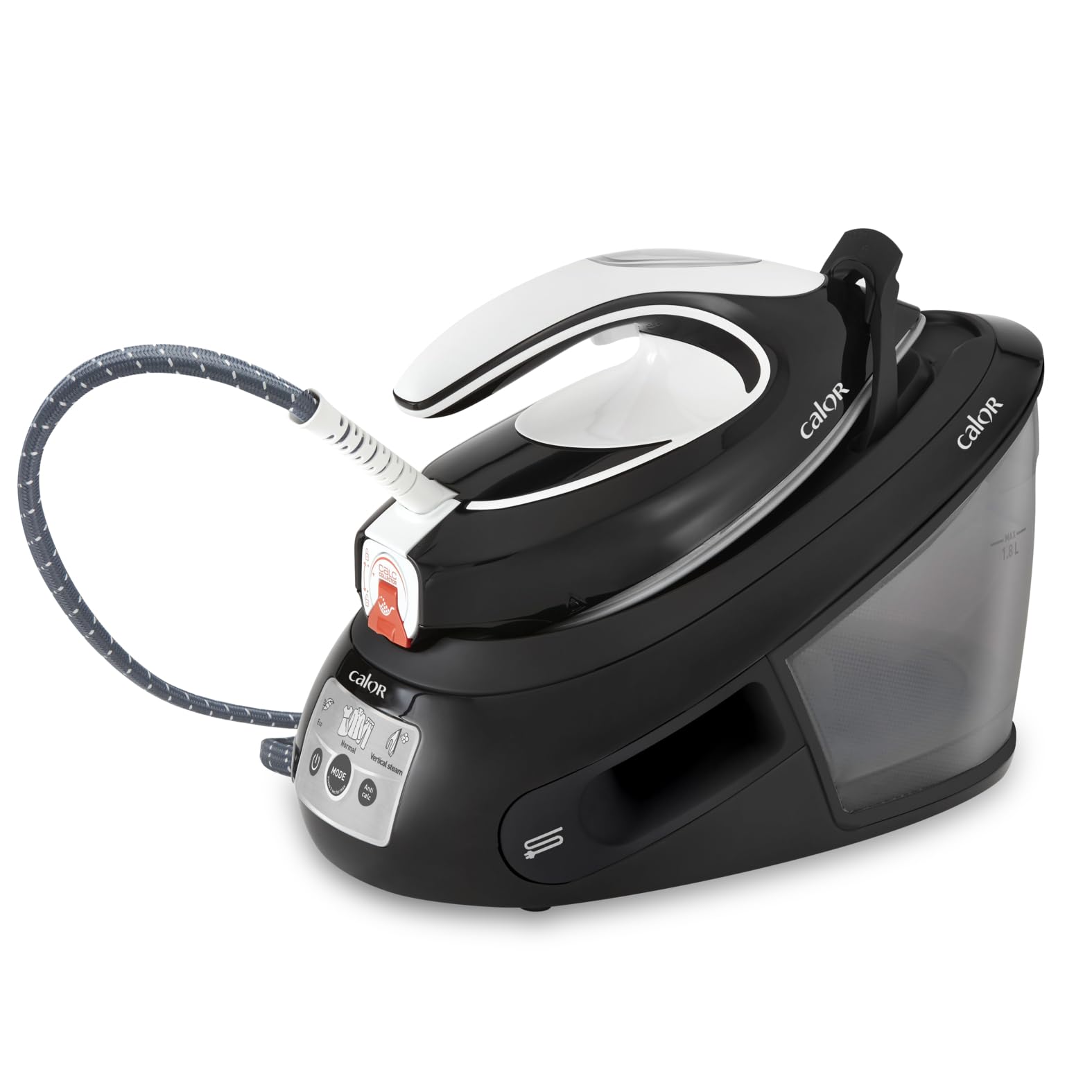 Calor Express Anti-calc Steam Generator, Pressing Function 450 g/min, Exclusive Limescale Collector, No-Adjustment Technology SV8055C0