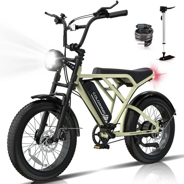 COLORWAY 750W Electric Bike for Adults,20X4.0 Fat Tire Off-Road E bike,36V/12Ah Battery Snow Beach Mountain Bike for Outdoor Cycling e bike