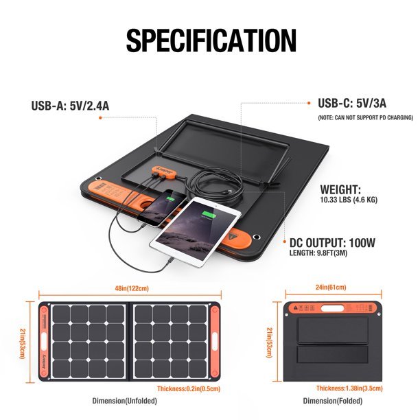 Jackery 1800 Watts Continuous/3600W Peak Output Portable Solar Generator SG1500 with 4 Solar Panels